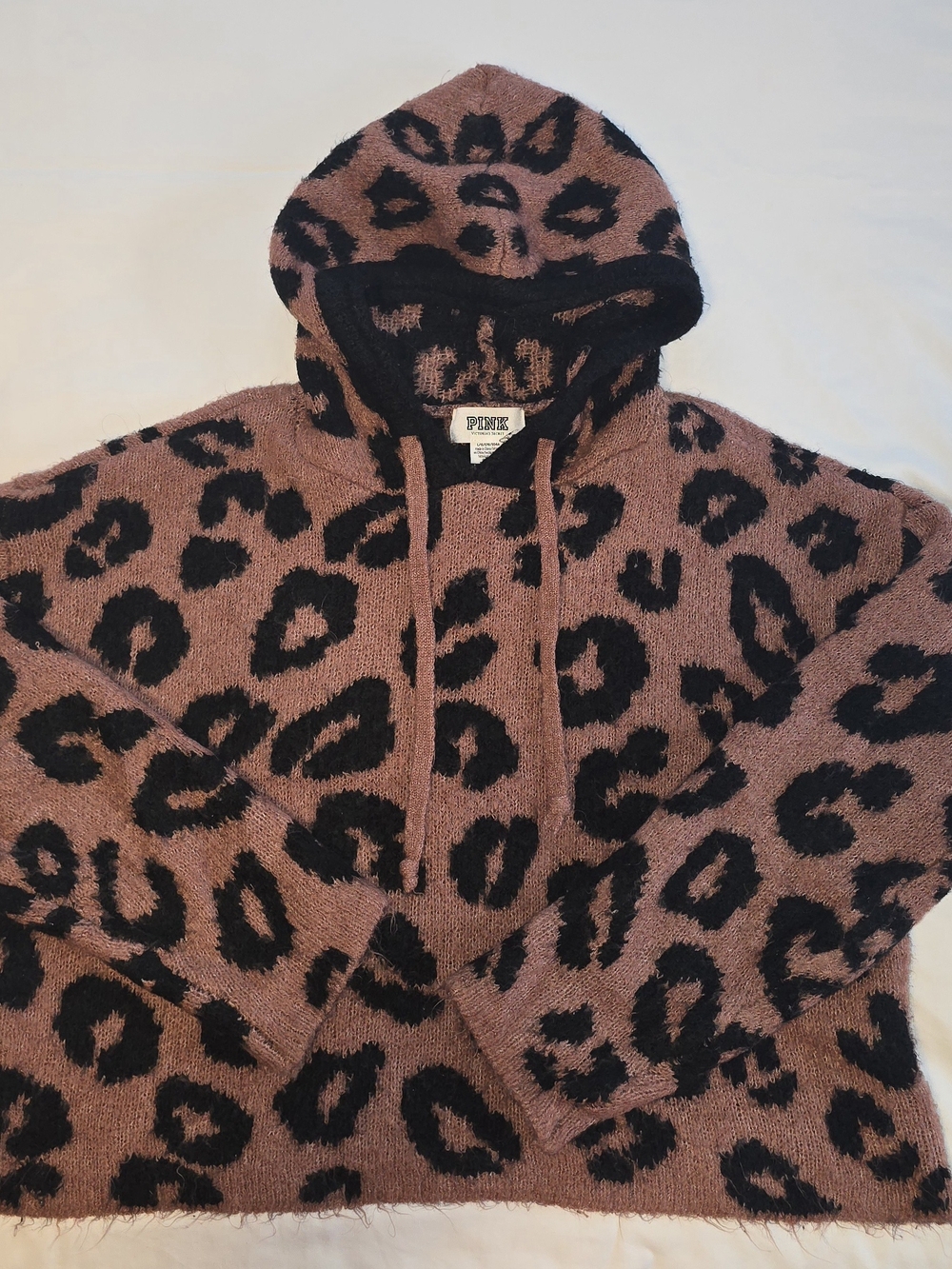 PINK Victoria's Secret Leopard Hooded Sweater (Reversible)